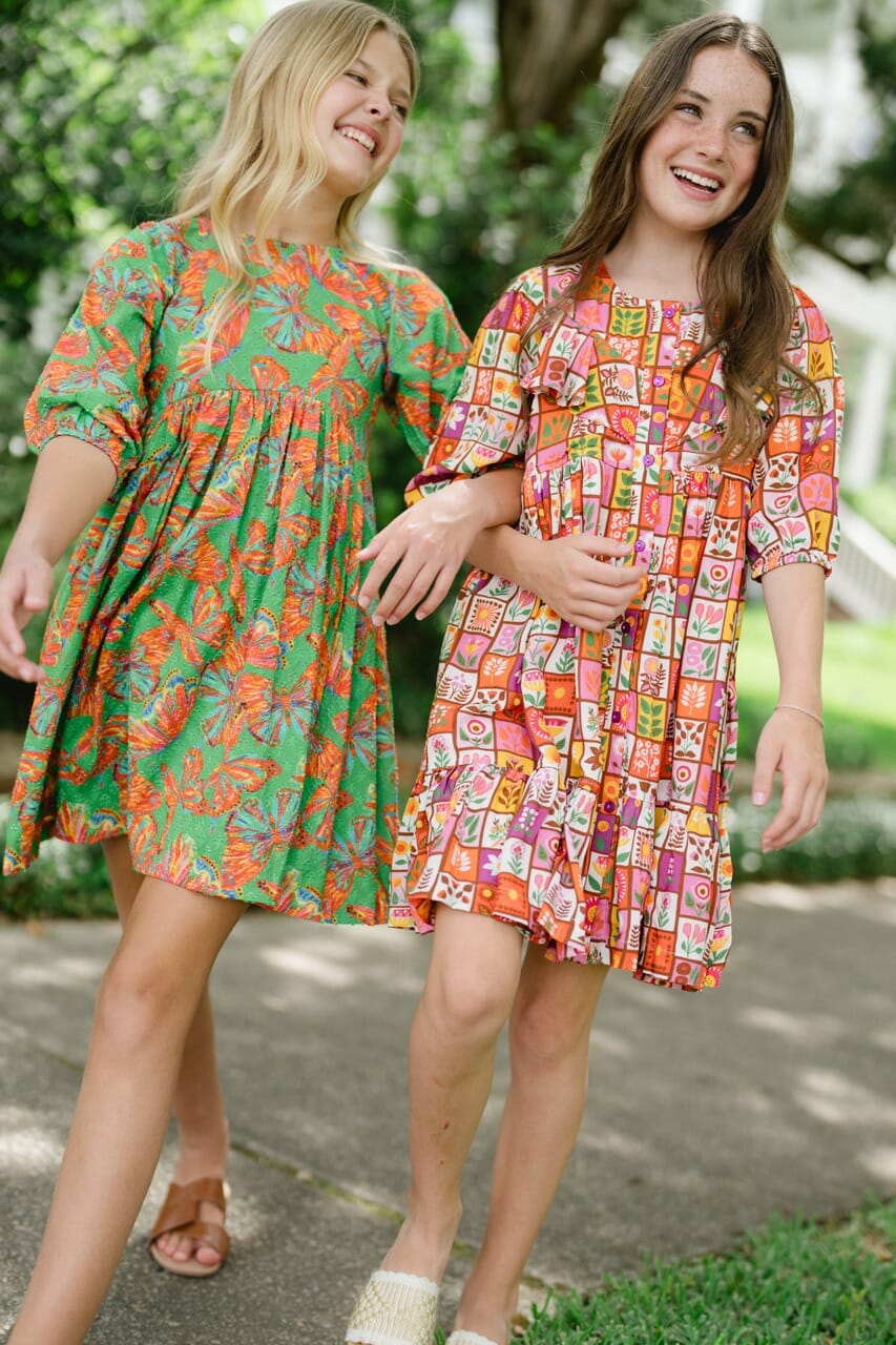 Girls Savannah Dress-Briton Court