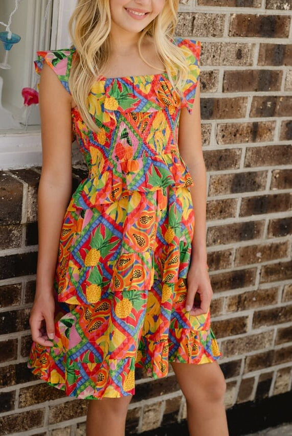 Remi Smocked Girls Dress-Briton Court