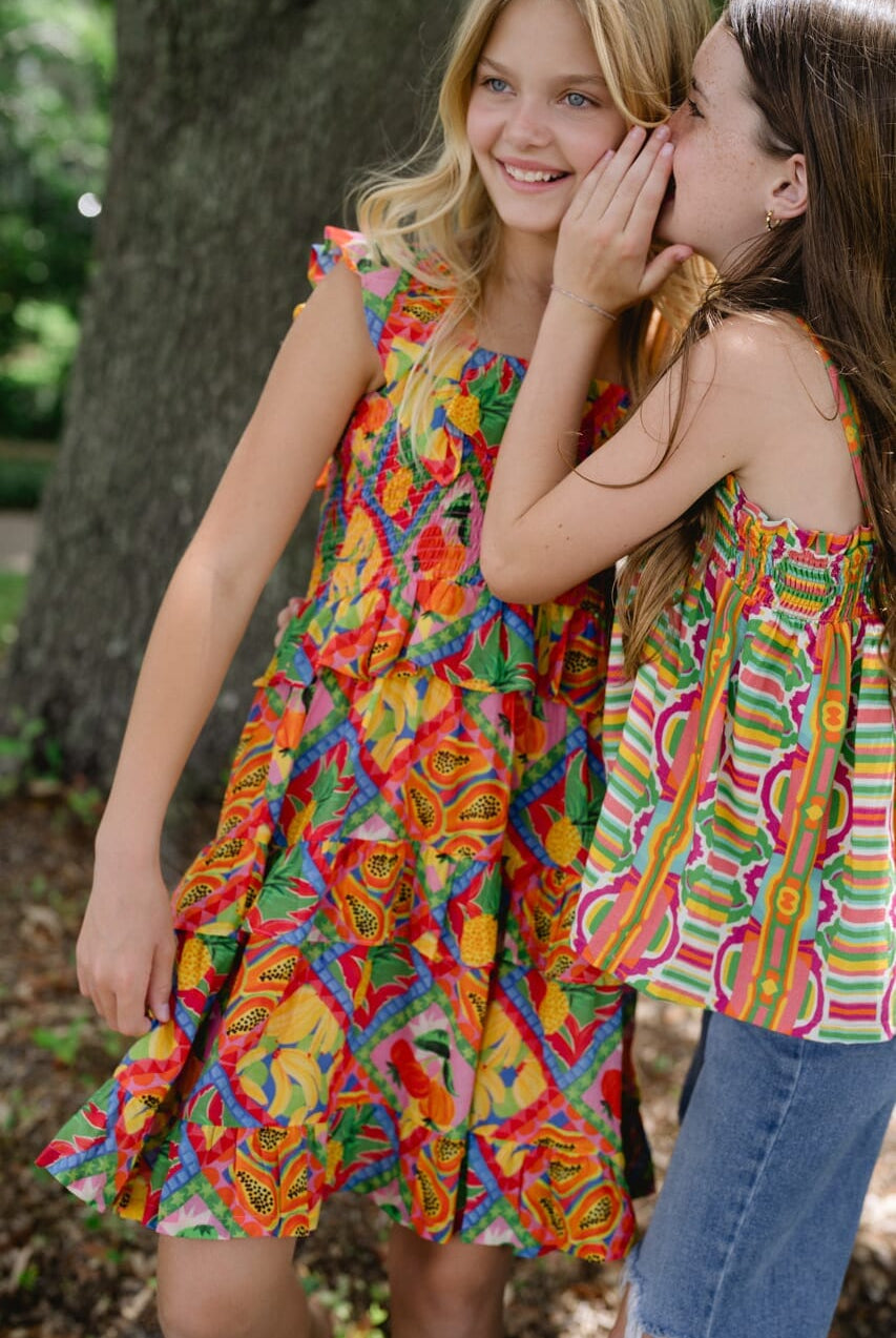 Remi Smocked Girls Dress-Briton Court