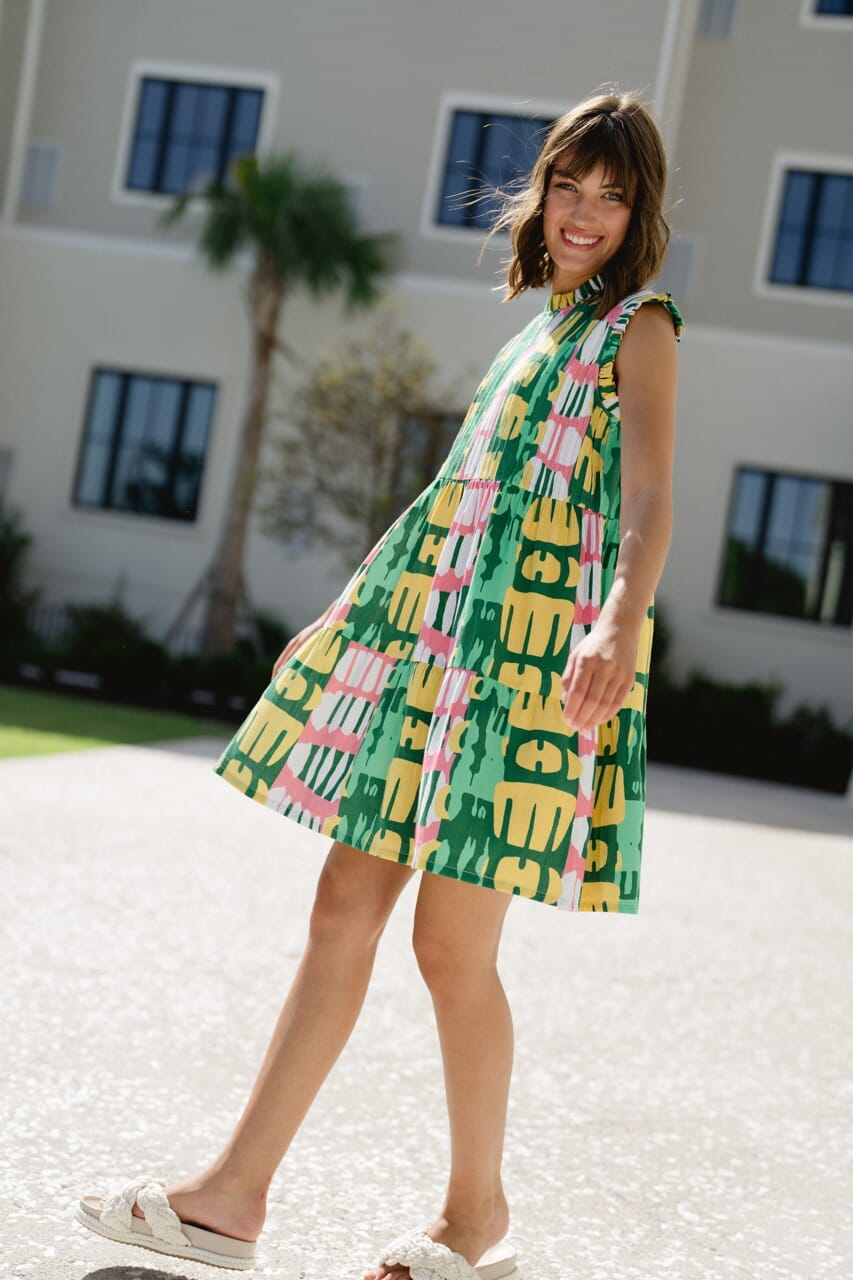 Shelby Mini Dress - Frosted Blossom-Briton Court