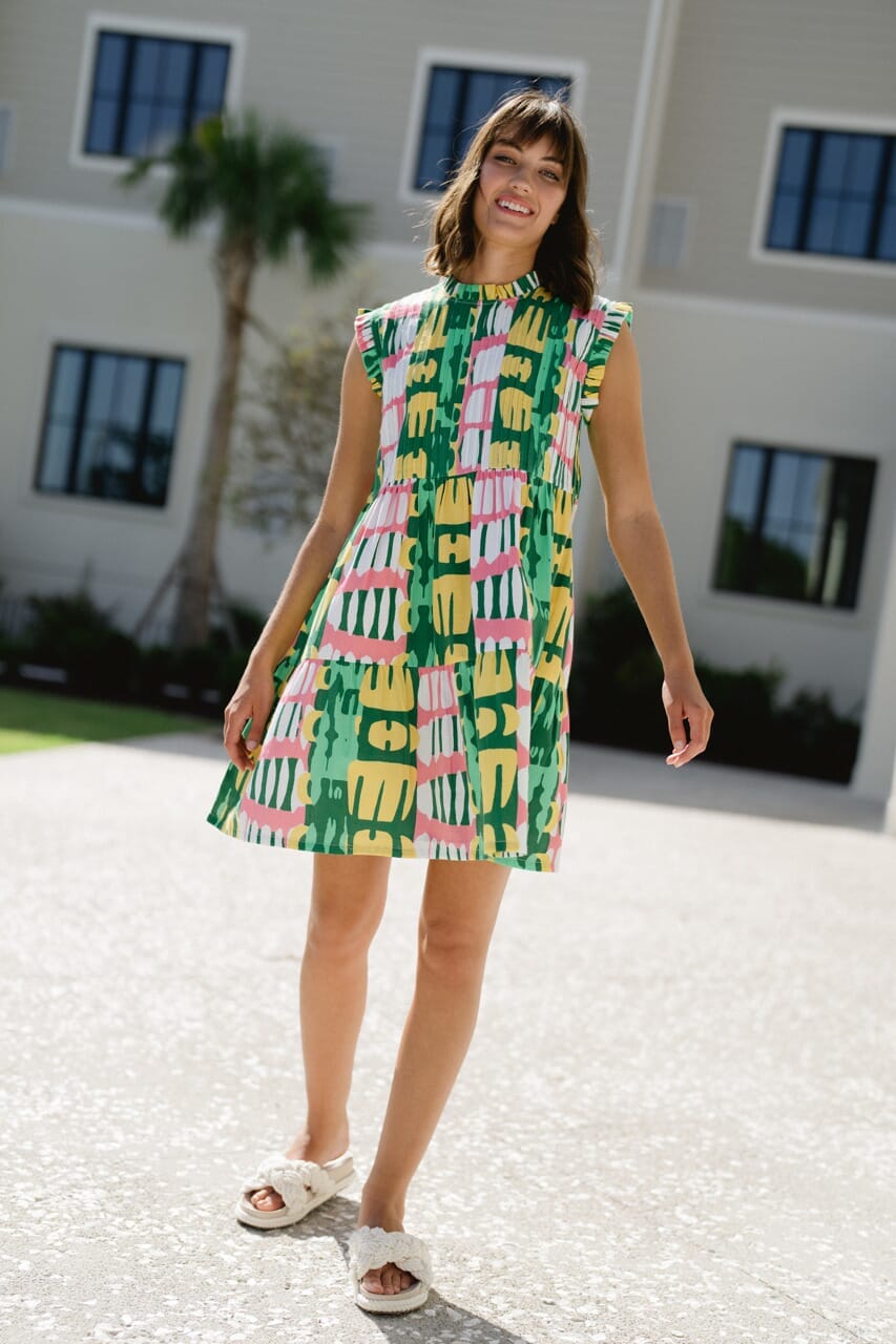 Shelby Mini Dress - Frosted Blossom-Briton Court