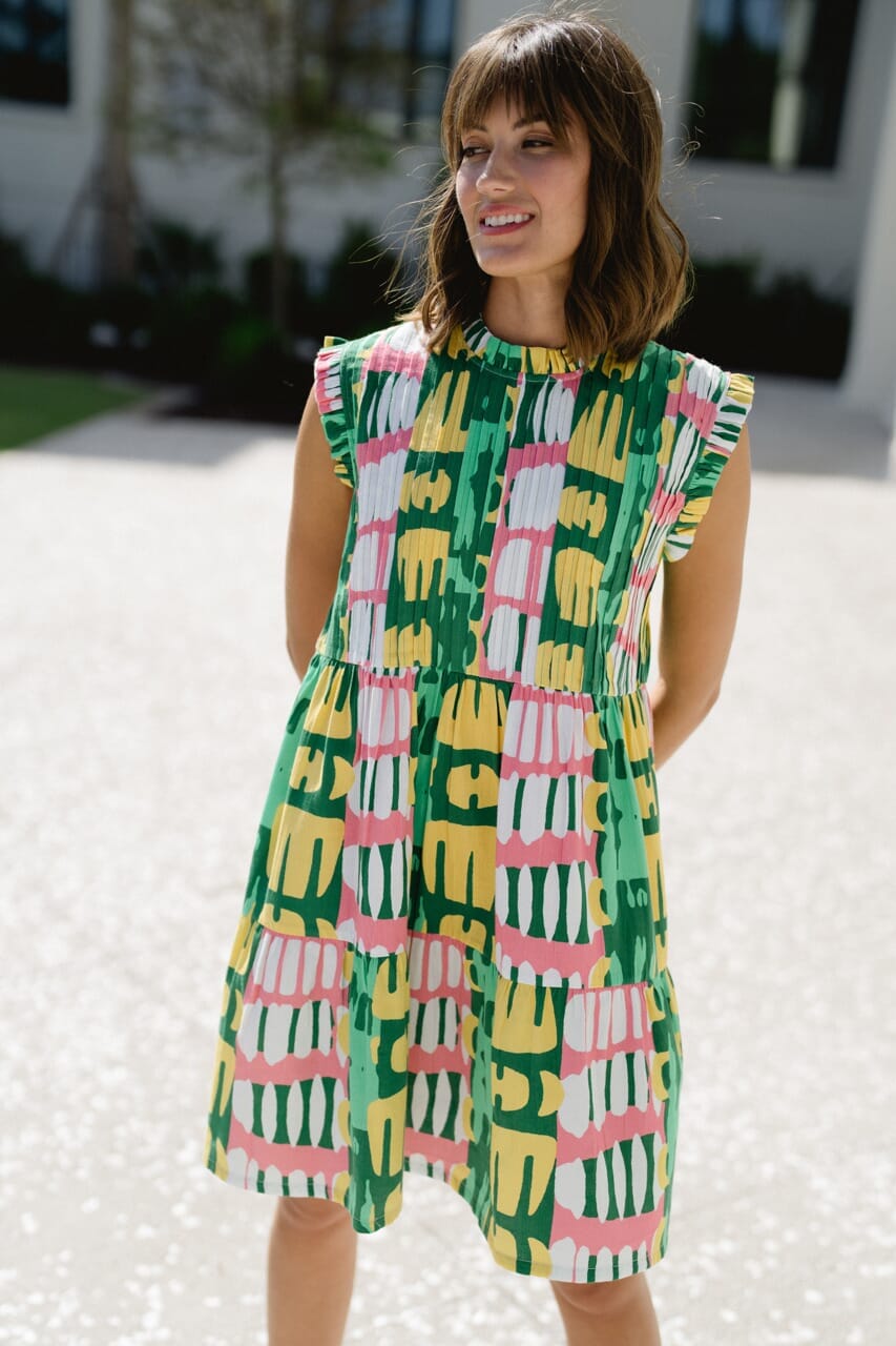 Shelby Mini Dress - Frosted Blossom-Briton Court