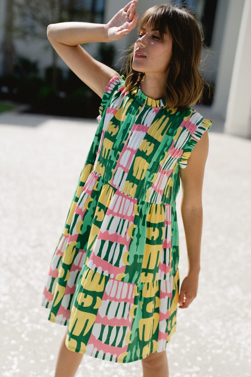 Shelby Mini Dress - Frosted Blossom-Briton Court