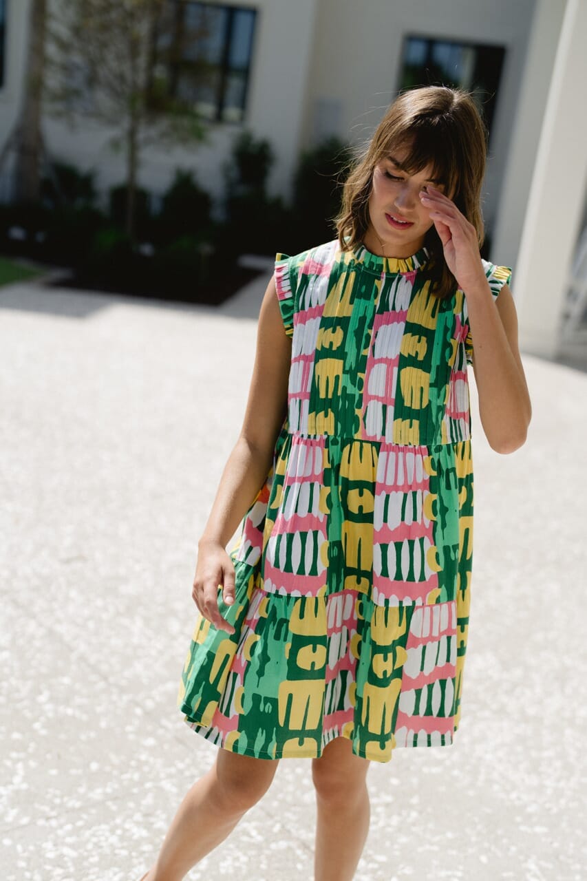 Shelby Mini Dress - Frosted Blossom-Briton Court