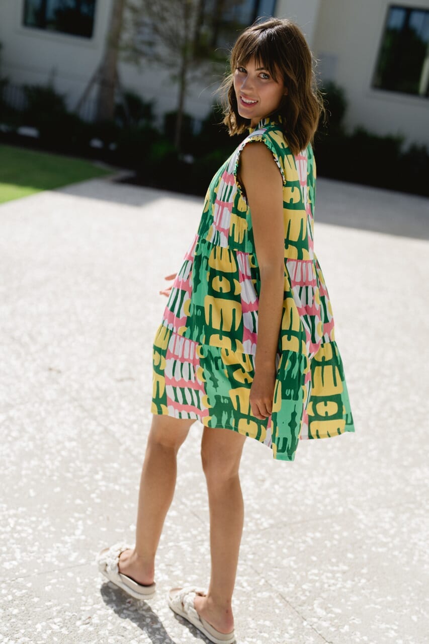 Shelby Mini Dress - Frosted Blossom-Briton Court