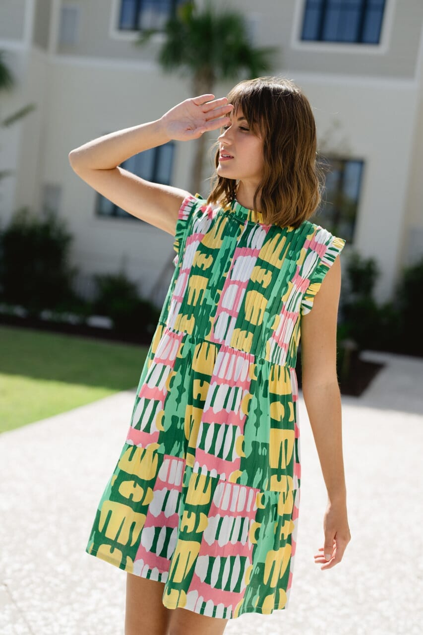 Shelby Mini Dress - Frosted Blossom-Briton Court