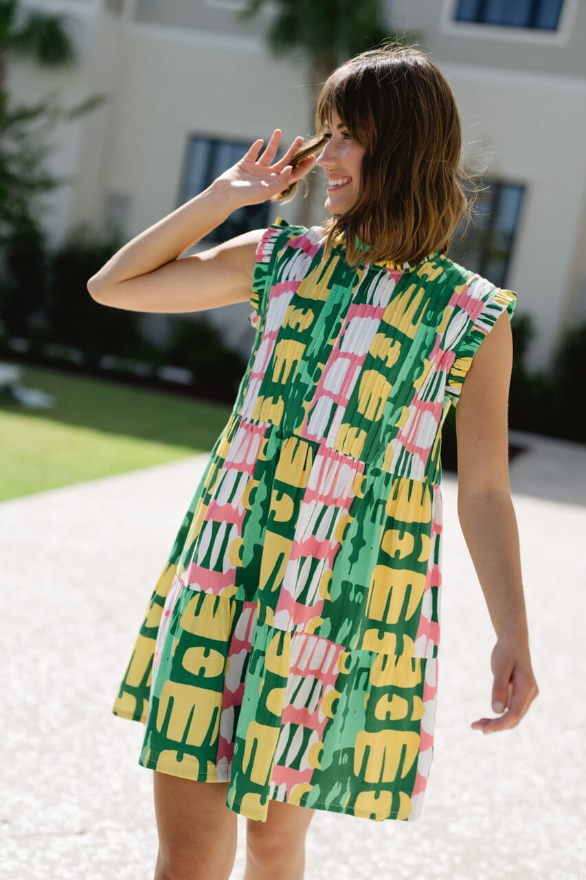 Shelby Mini Dress - Frosted Blossom-Briton Court