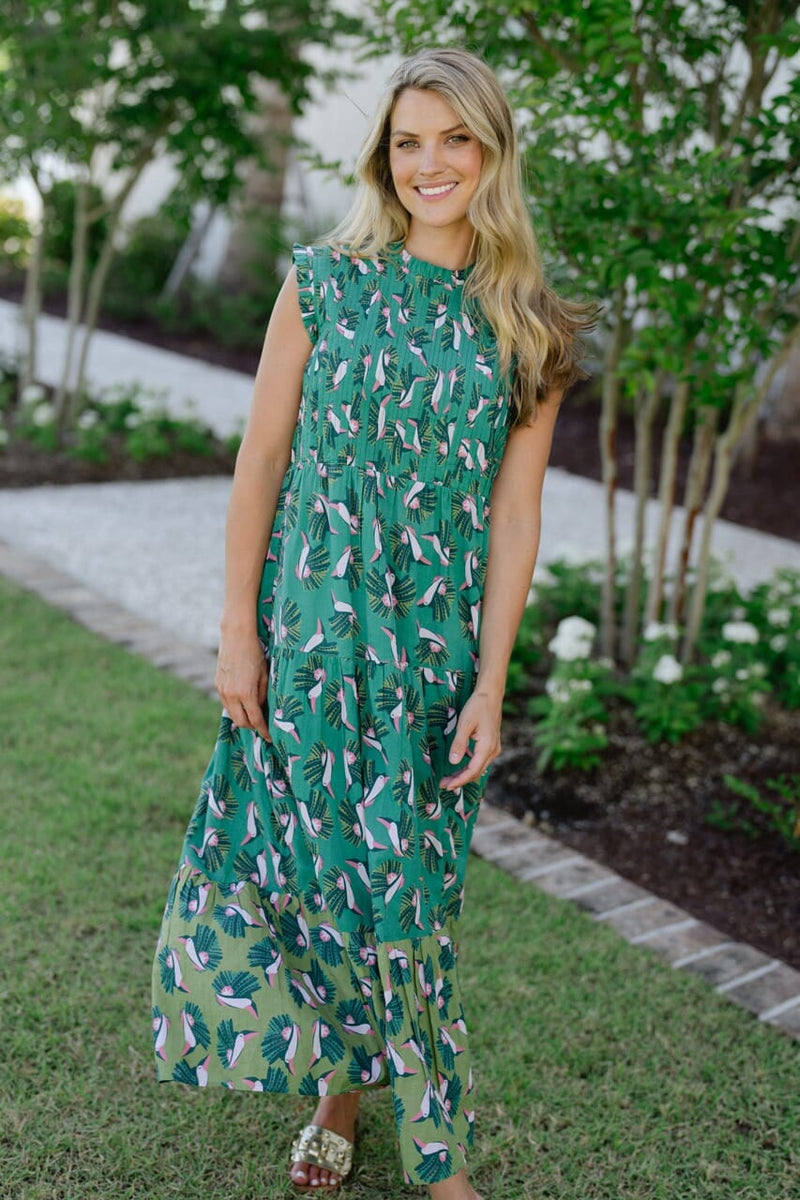 Clara Maxi Dress Jade Green L