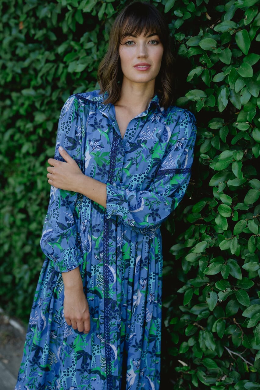 Alexi Maxi Dress- Blue Turq-Briton Court