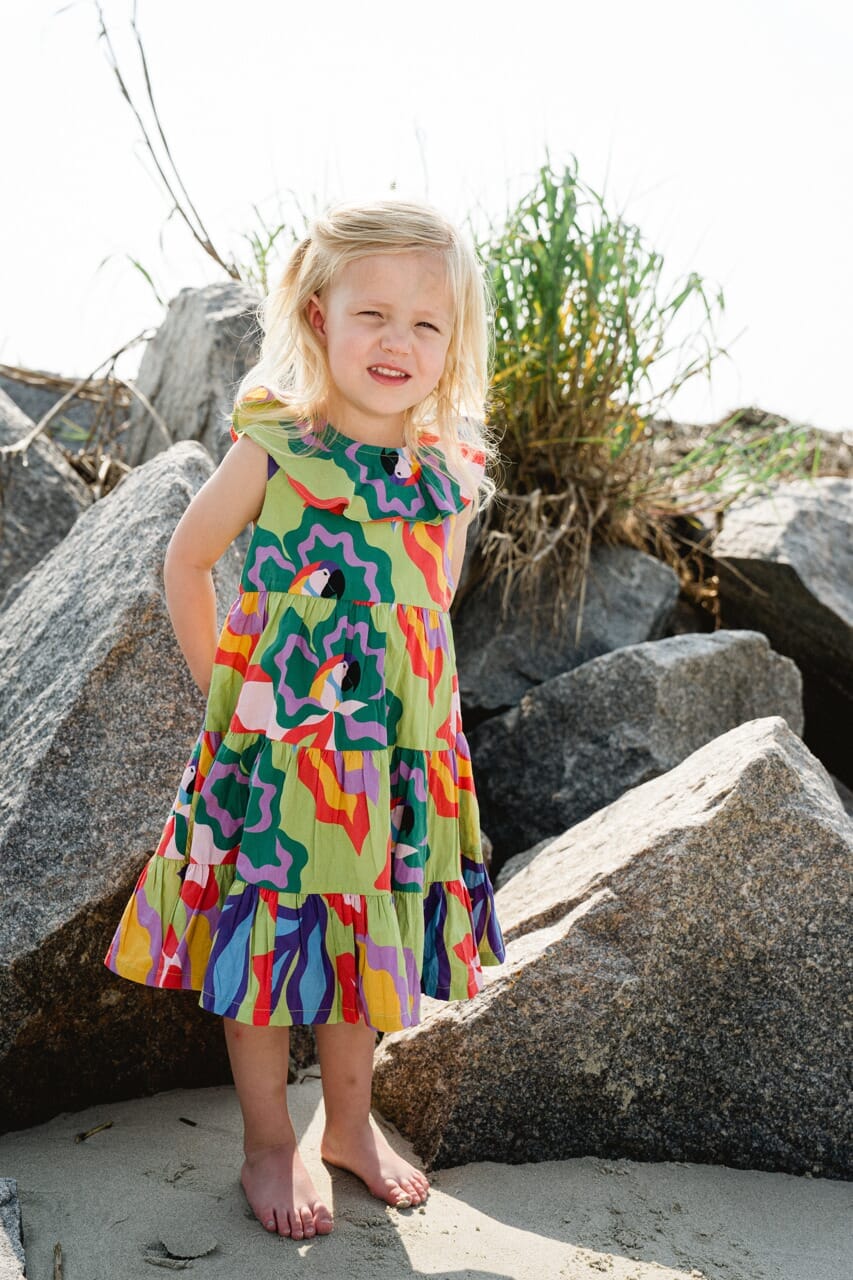 girls printed dress - briton court