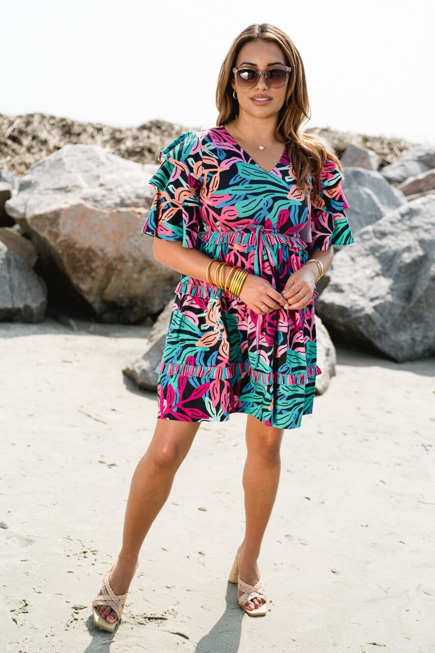 Woman wearing Briton Court dress