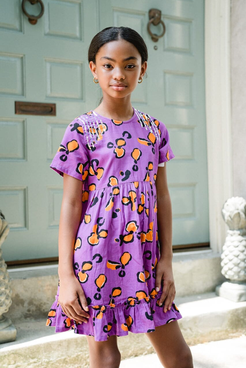 Girls Tybee Dress - Purple-Briton Court