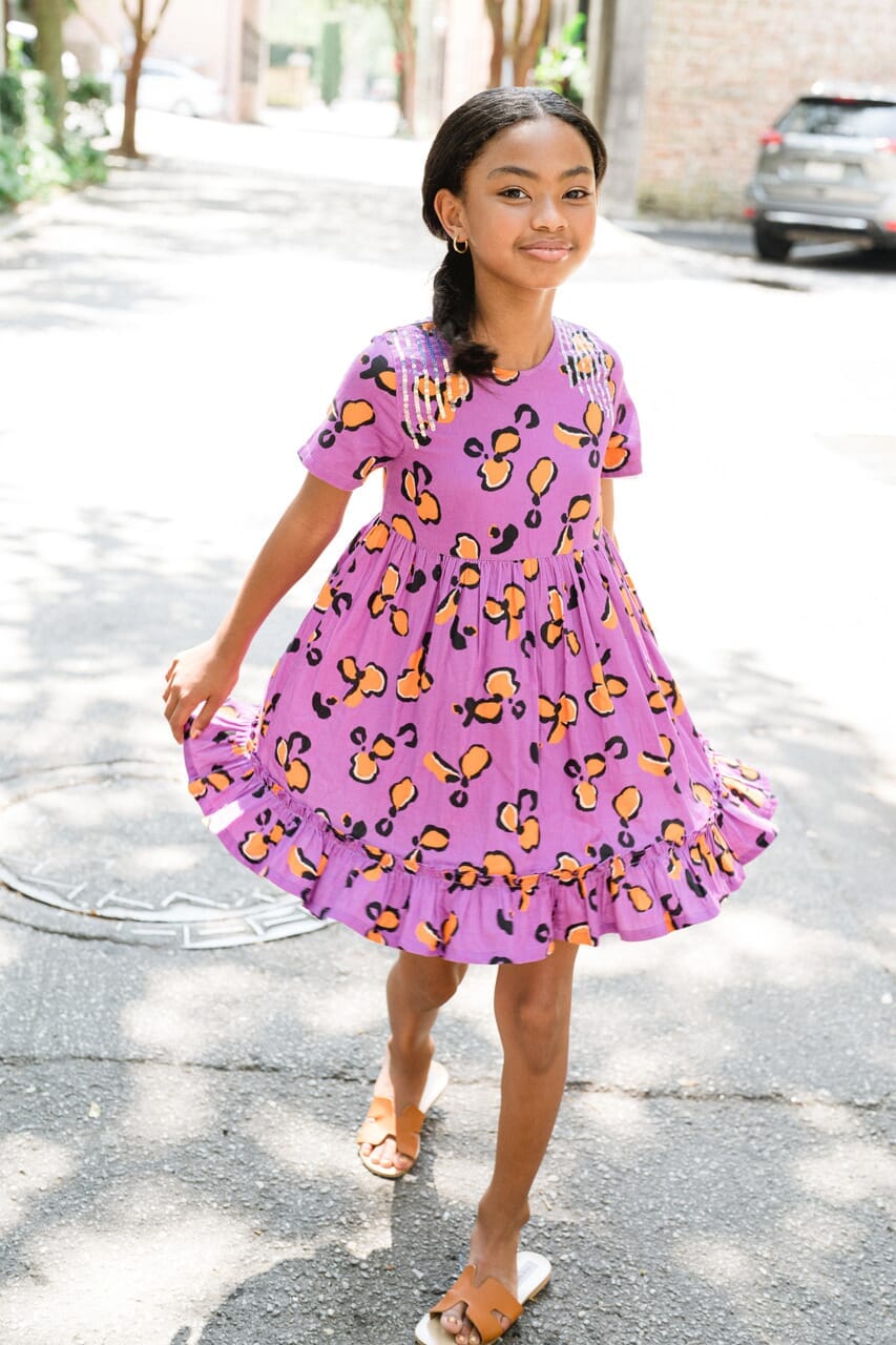 Girls Tybee Dress - Purple-Briton Court