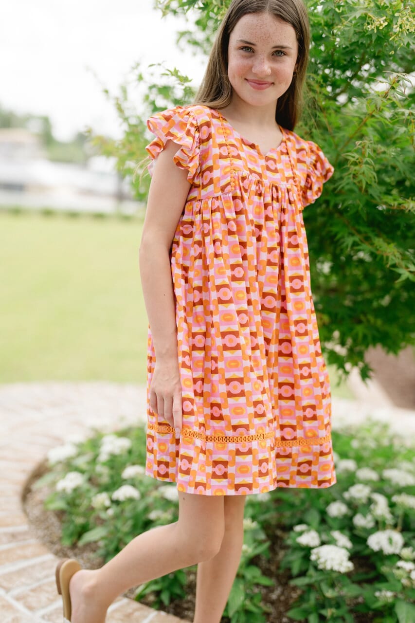 Girls Ellen Dress-Briton Court