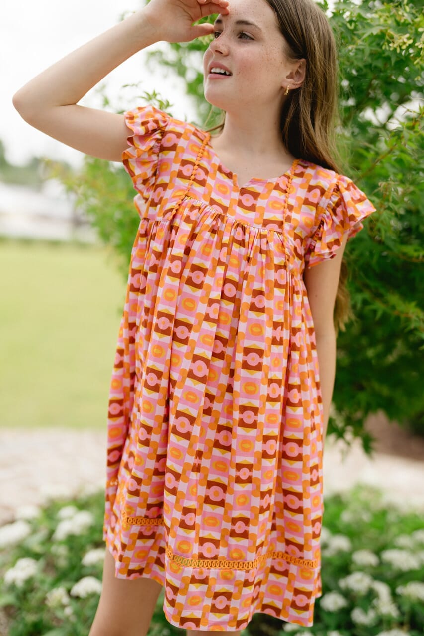 Girls Ellen Dress-Briton Court