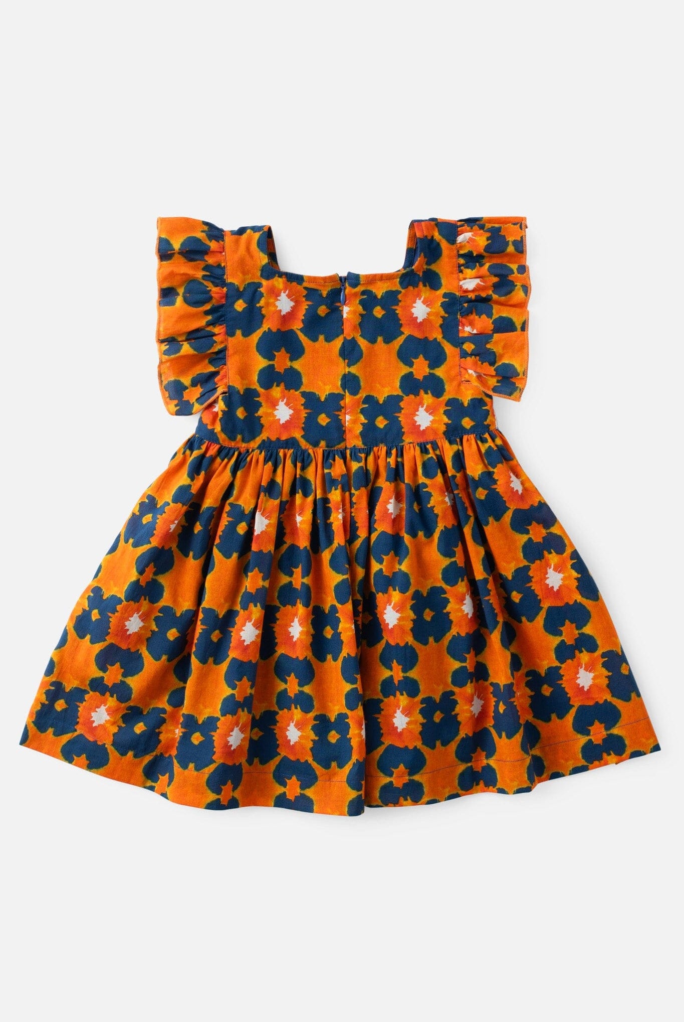 girls flutter sleeve tie dye dress - briton court