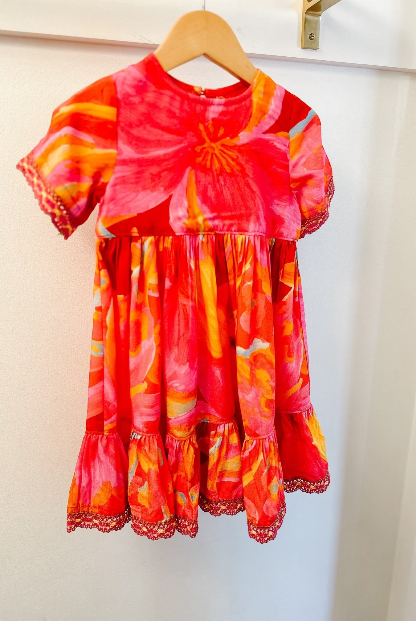 girls bright floral dress - briton court