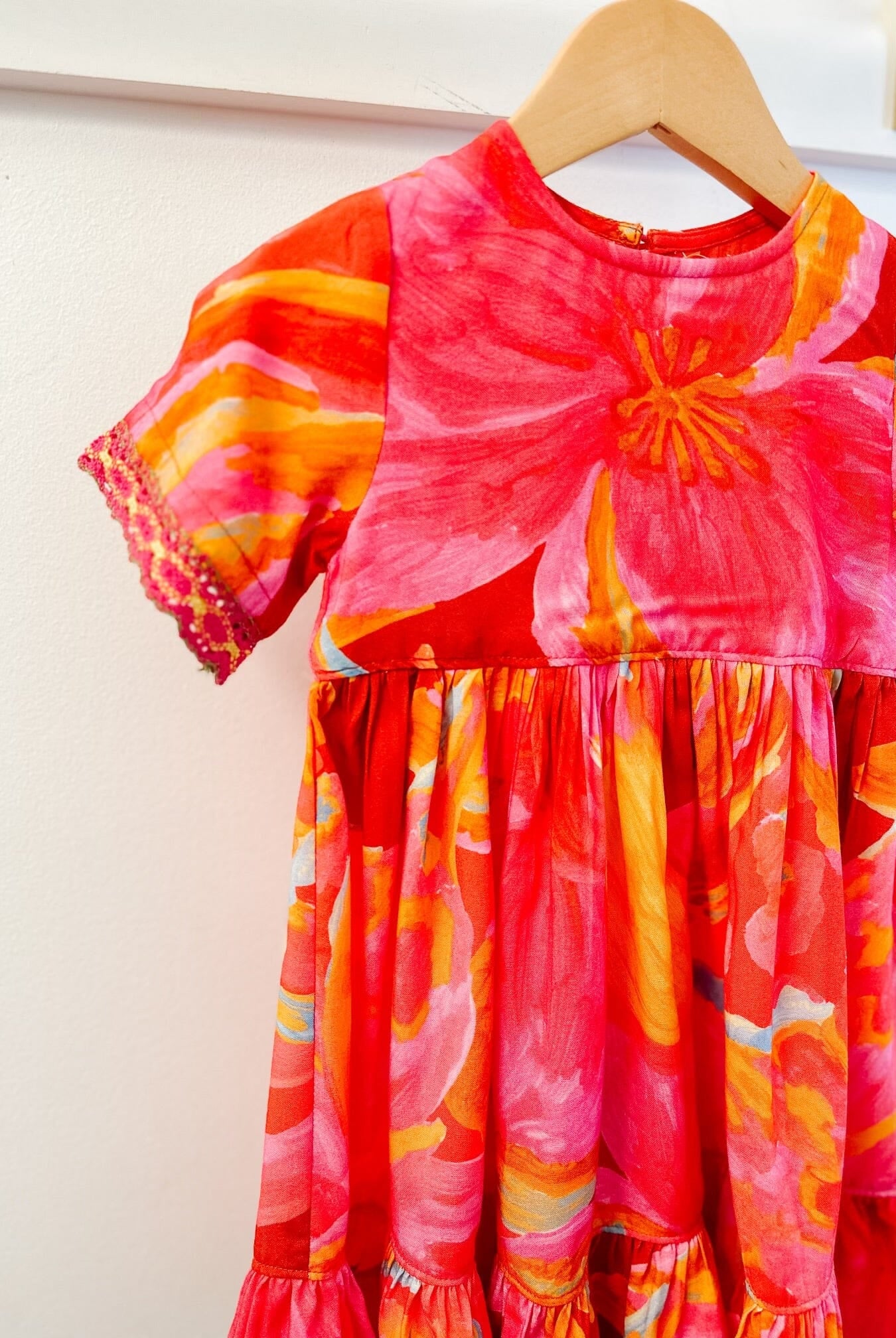 girls bright floral dress - briton court