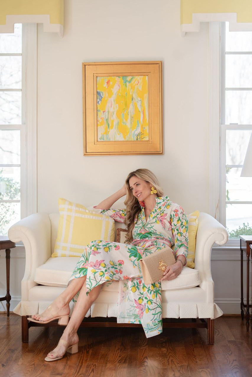 Kaia - Raffia Flower Earring-Briton Court