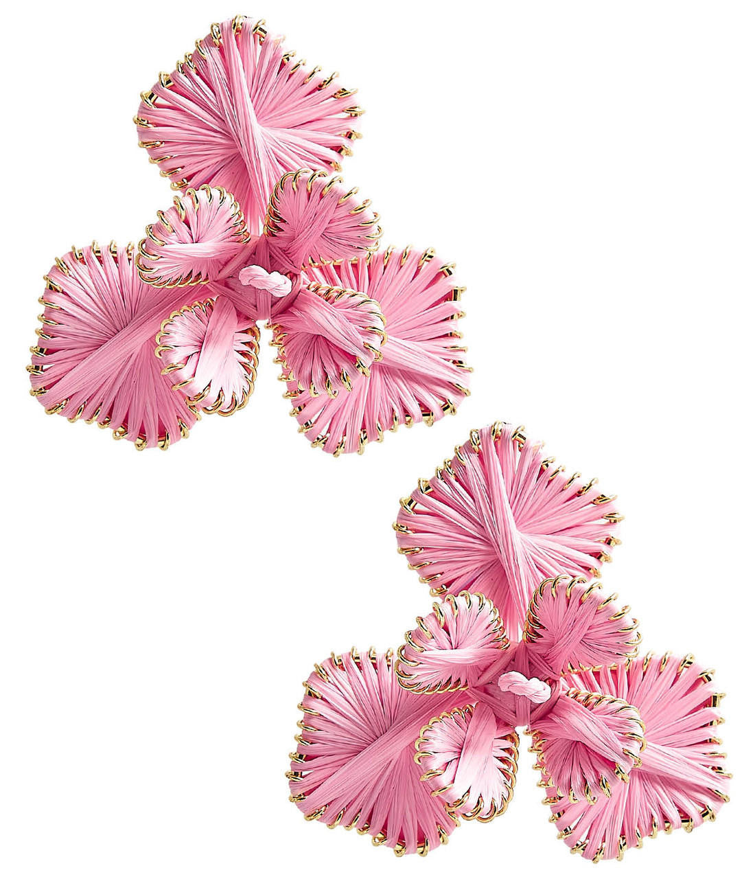 Kaia - Raffia Flower Earring-Briton Court