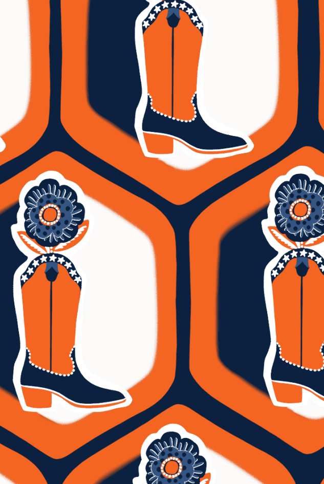 Jenny Flutter Sleeve Gameday Mini Dress - Boot Print-Briton Court