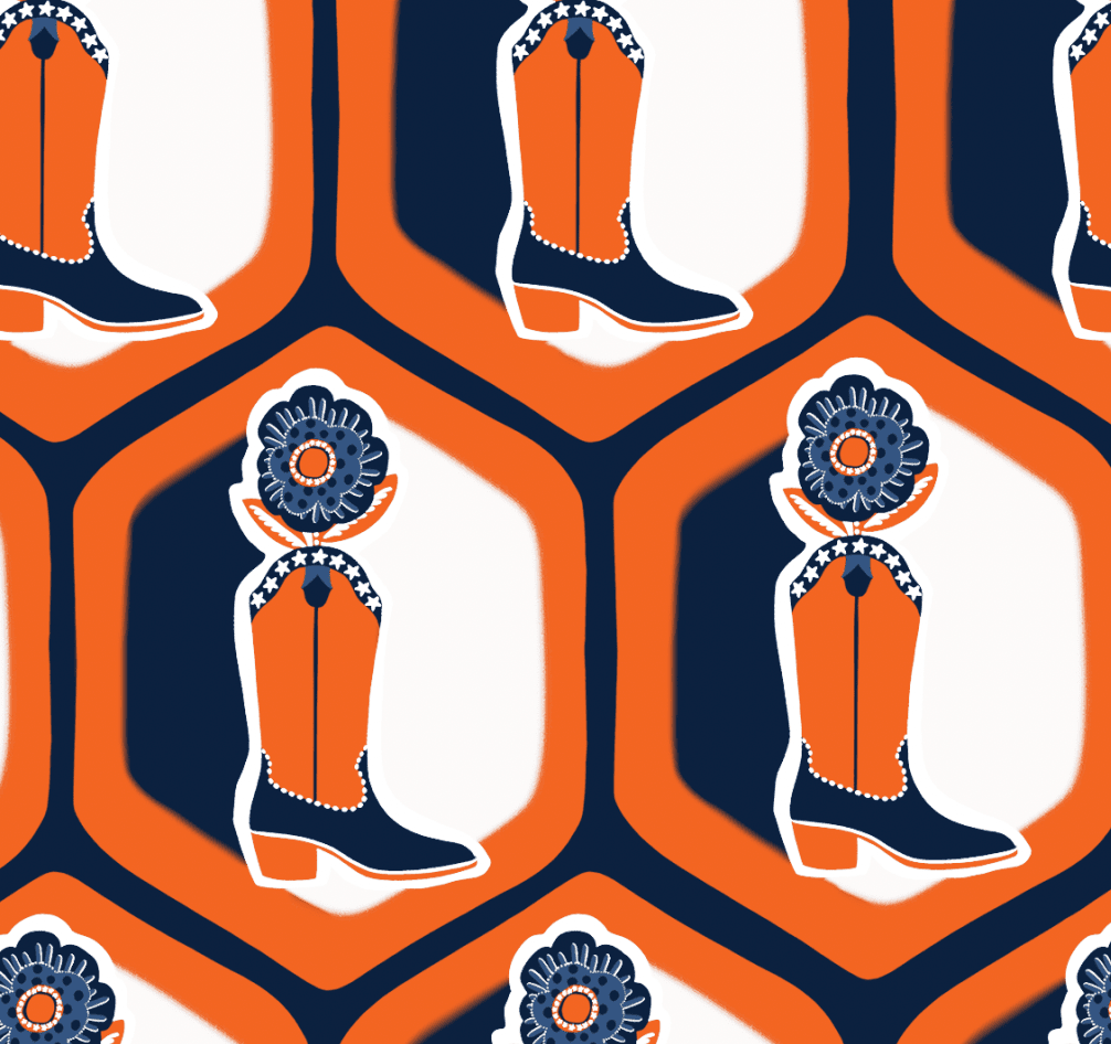 Jenny Flutter Sleeve Gameday Mini Dress - Boot Print-Briton Court