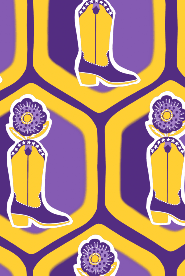 Jenny Flutter Sleeve Gameday Mini Dress - Boot Print-Briton Court