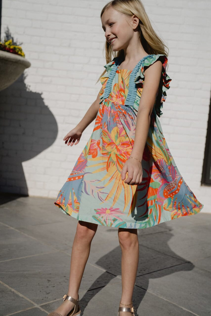 Girls Ruby Sleeveless Dress-Briton Court