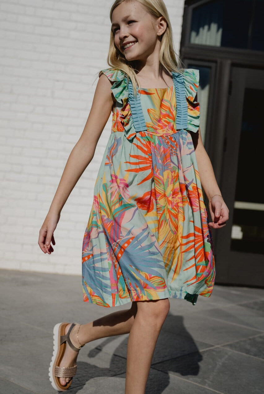 Girls Ruby Sleeveless Dress-Briton Court