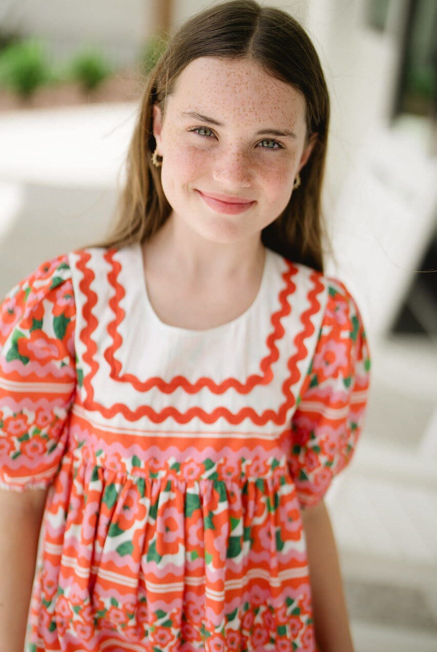 Girls Sara Collar Dress-Briton Court