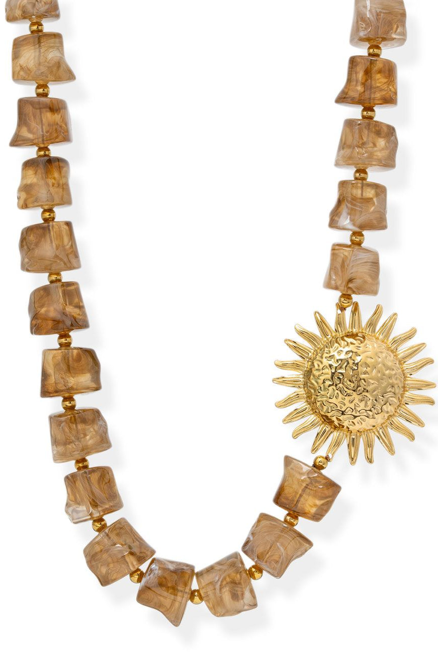 SUNRISE BEADED NECKLACE-Briton Court
