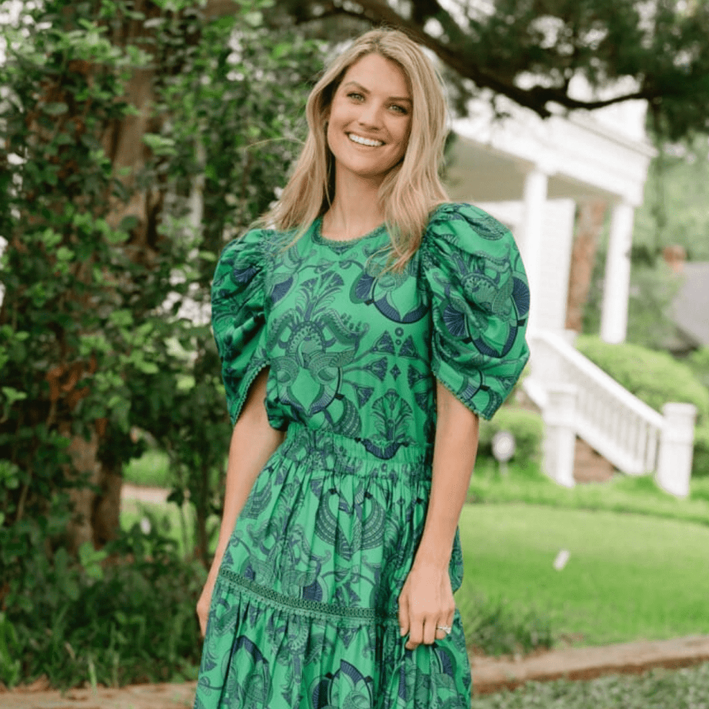 Woman in printed top - Briton Court