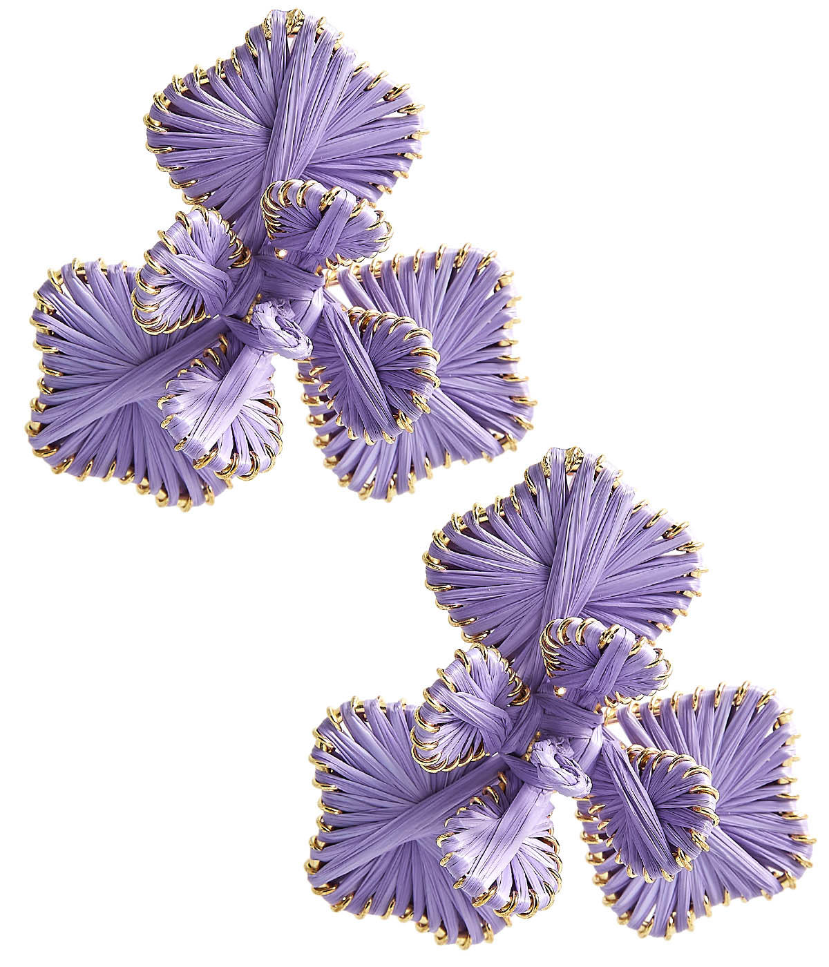 Kaia - Raffia Flower Earring-Briton Court