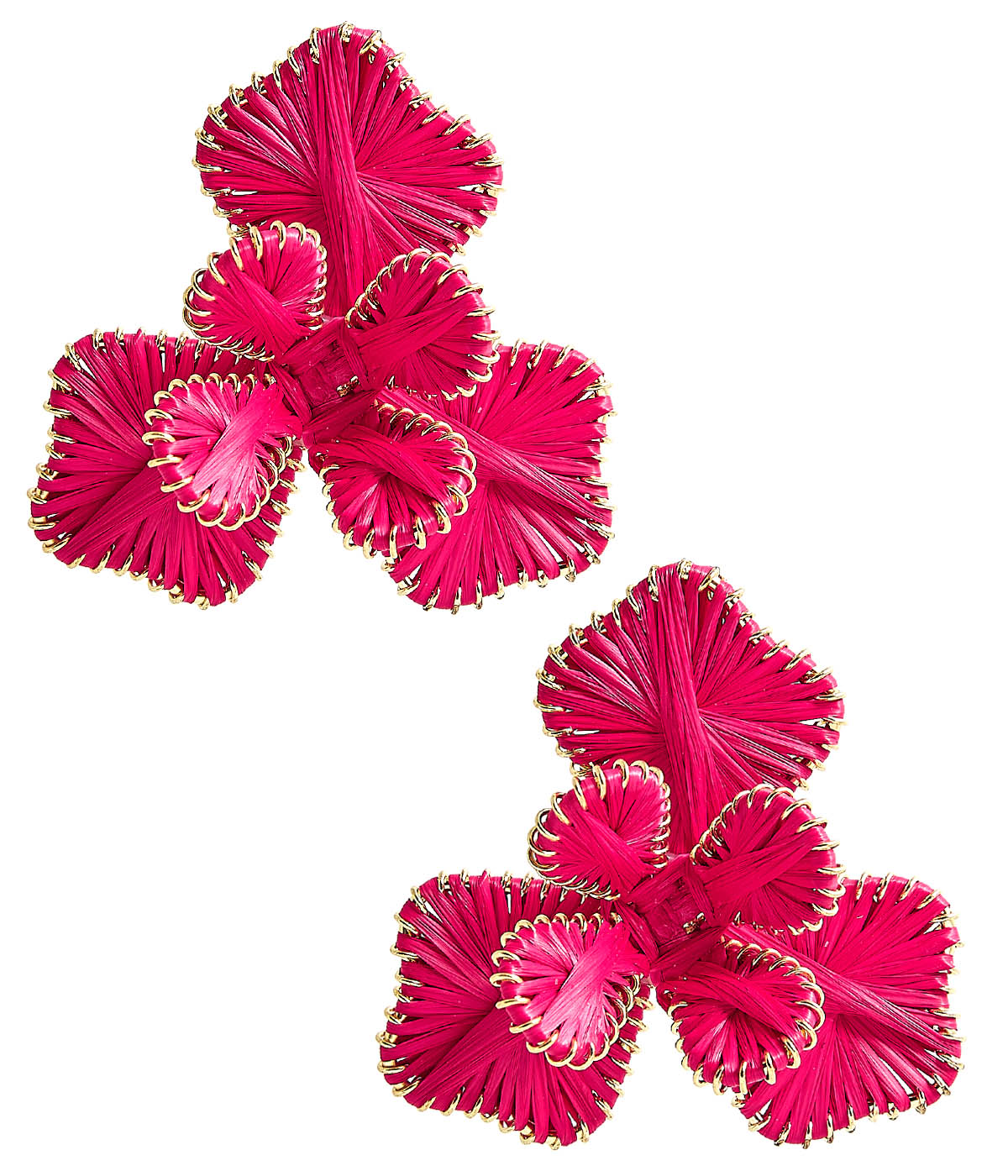 Kaia - Raffia Flower Earring-Briton Court