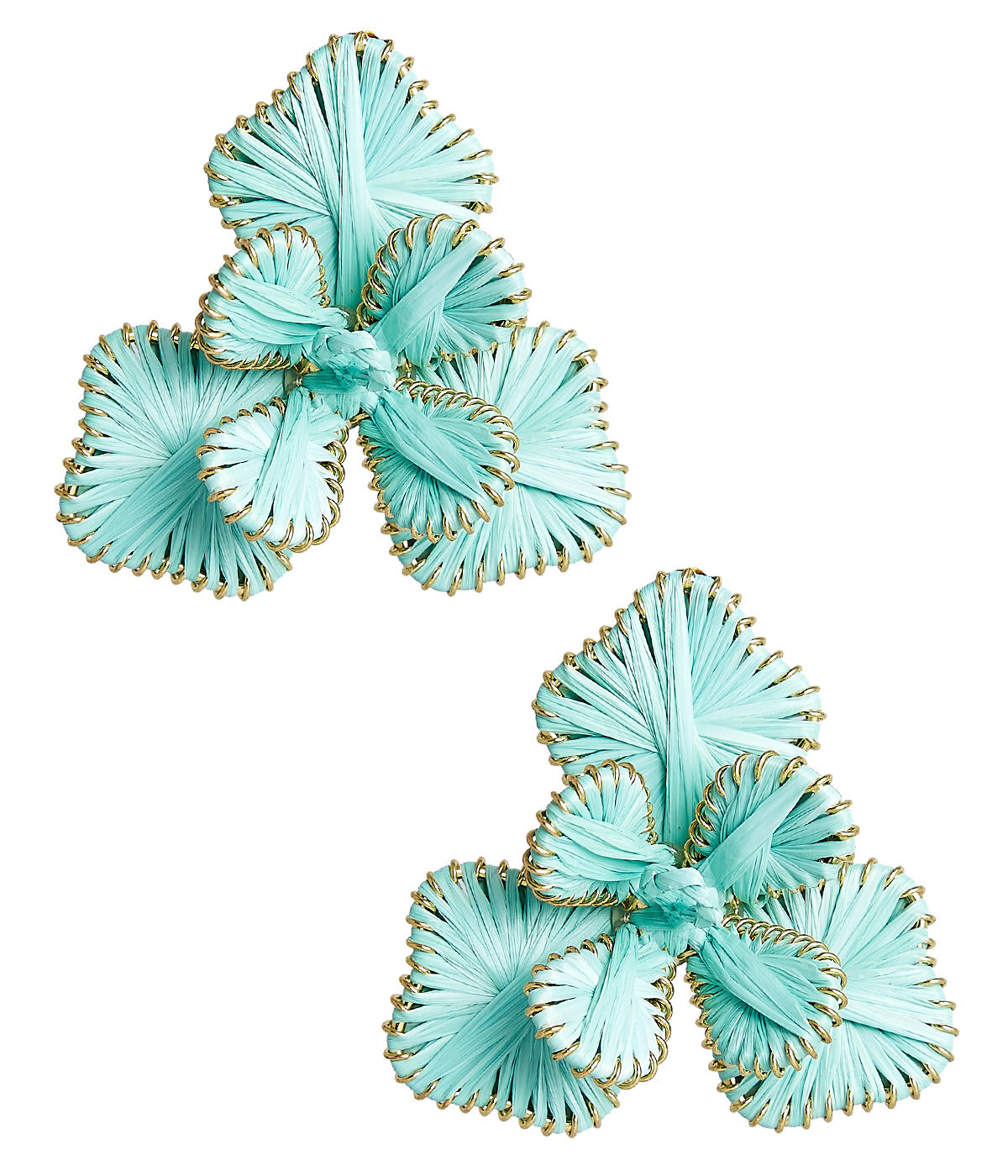 Kaia - Raffia Flower Earring-Briton Court