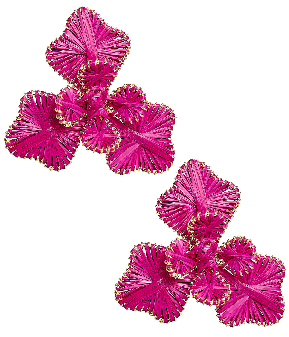 Kaia - Raffia Flower Earring-Briton Court