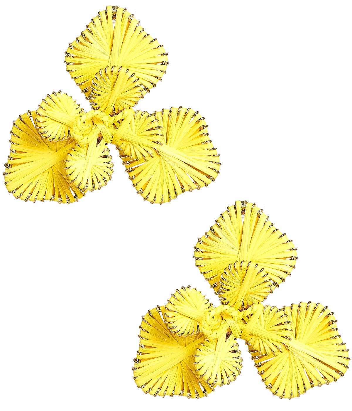 Kaia - Raffia Flower Earring-Briton Court