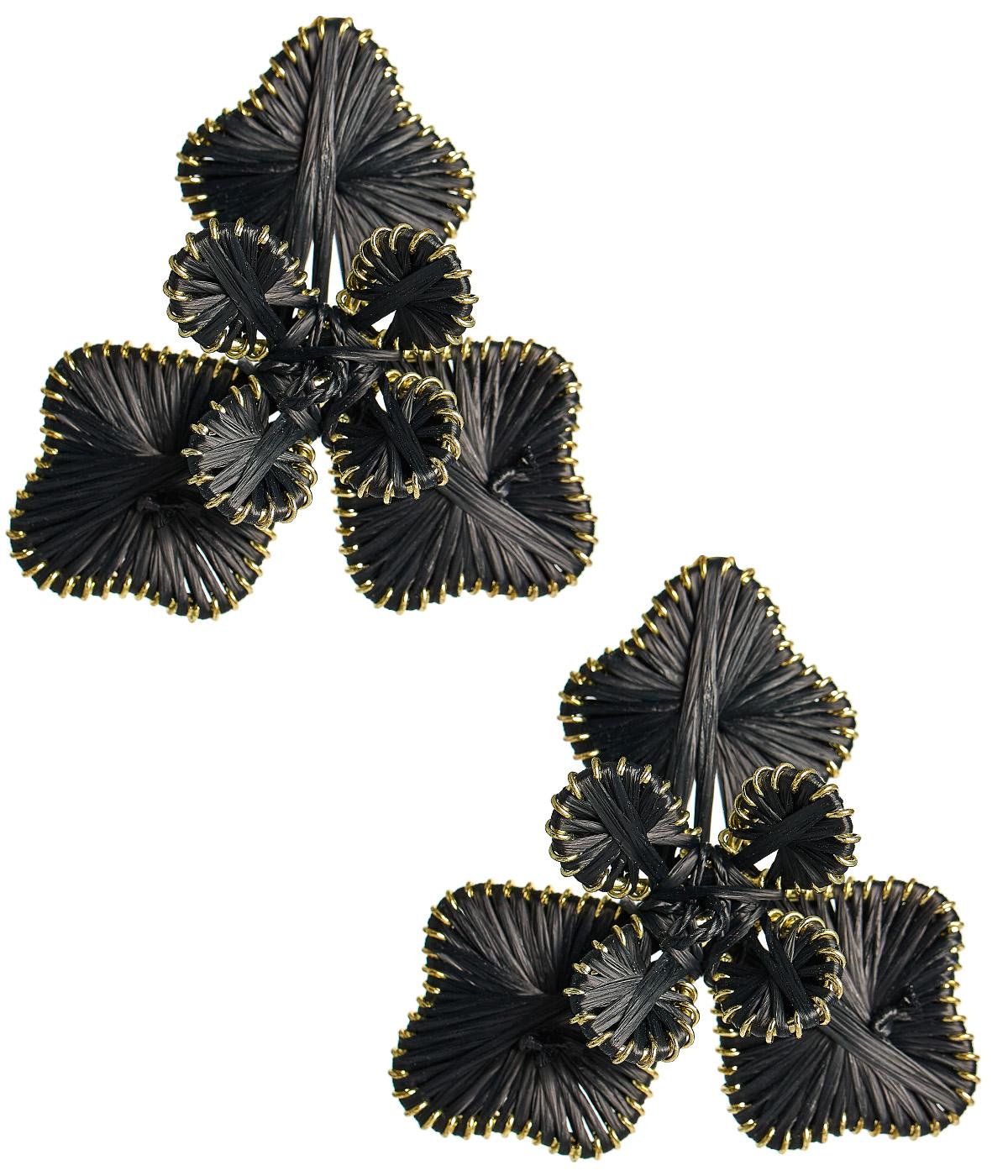 Kaia - Raffia Flower Earring-Briton Court