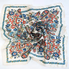 Cream Paisley Garden Square Scarf-Briton Court