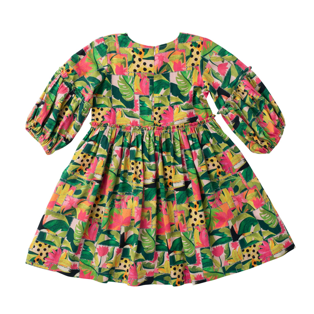 Girls Savannah Dress- Tropical Mirage-Briton Court