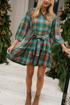 Hazel Plaid Mini Dress-Briton Court