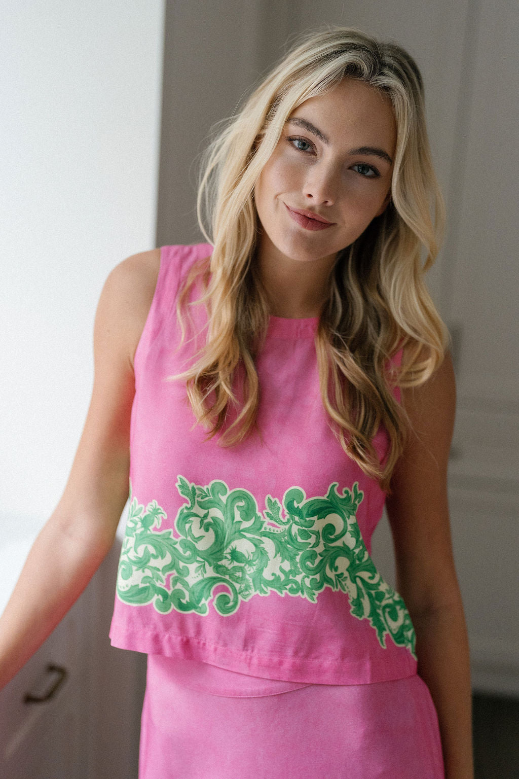 Summer Lattice Boxy Top-Briton Court