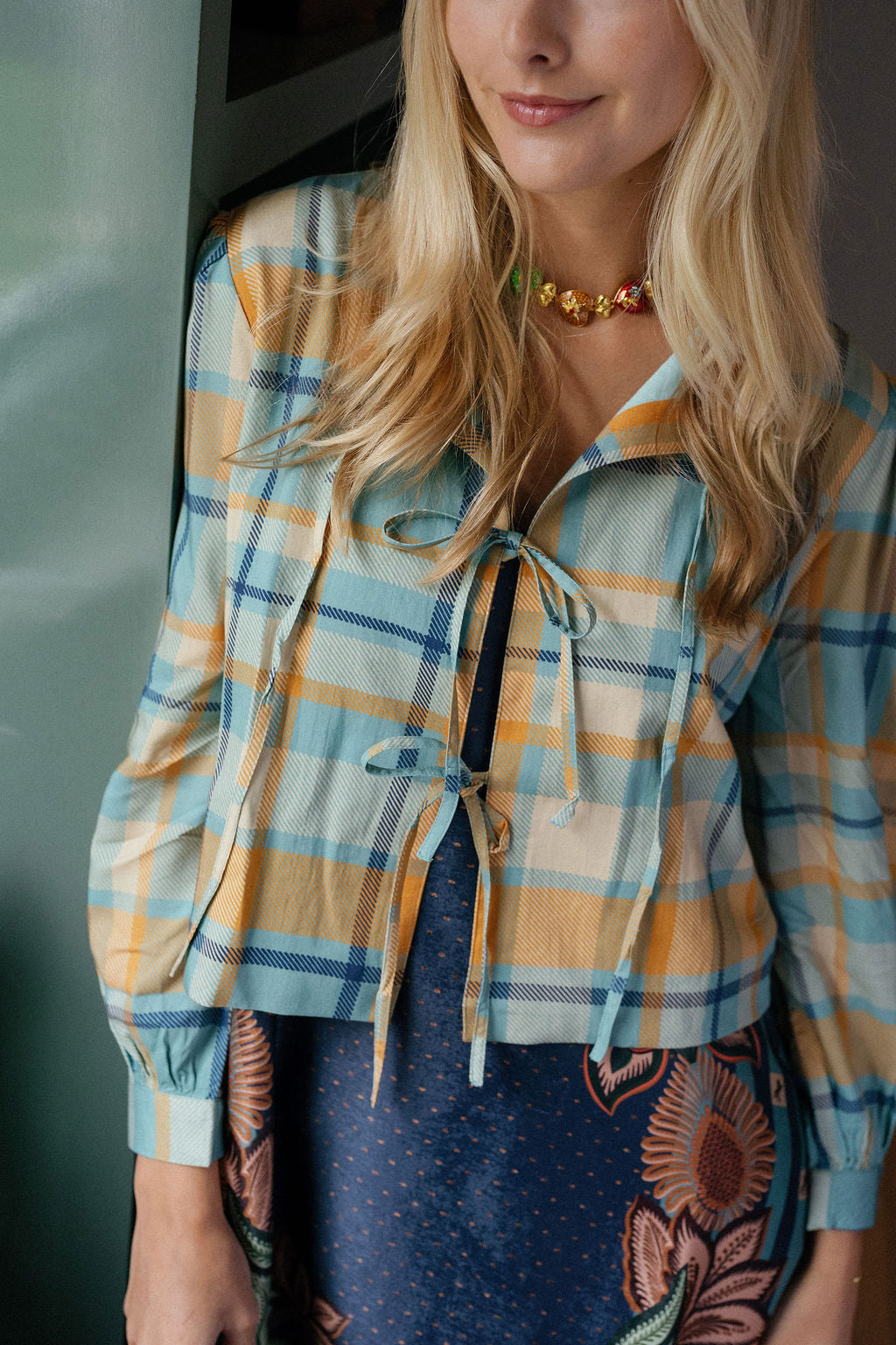 Elise Plaid Top-Briton Court
