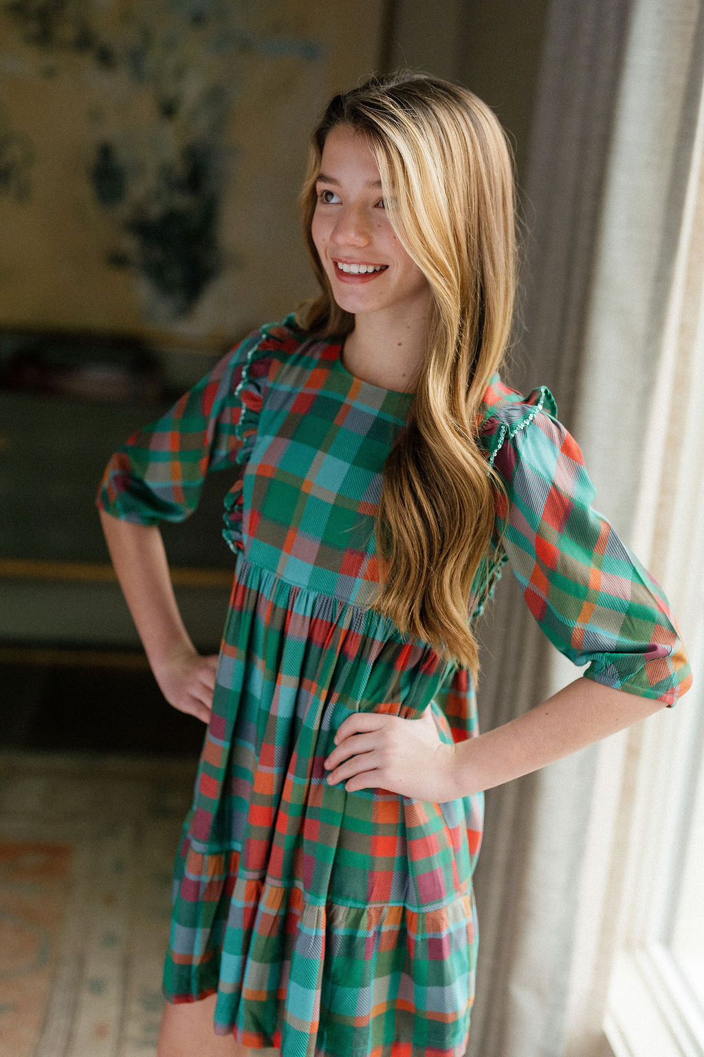 Kelly Plaid Dress-Briton Court