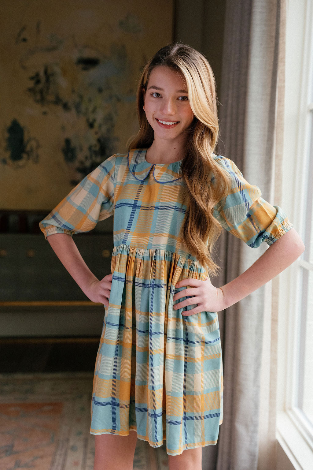 Annabel Plaid Dress-Briton Court