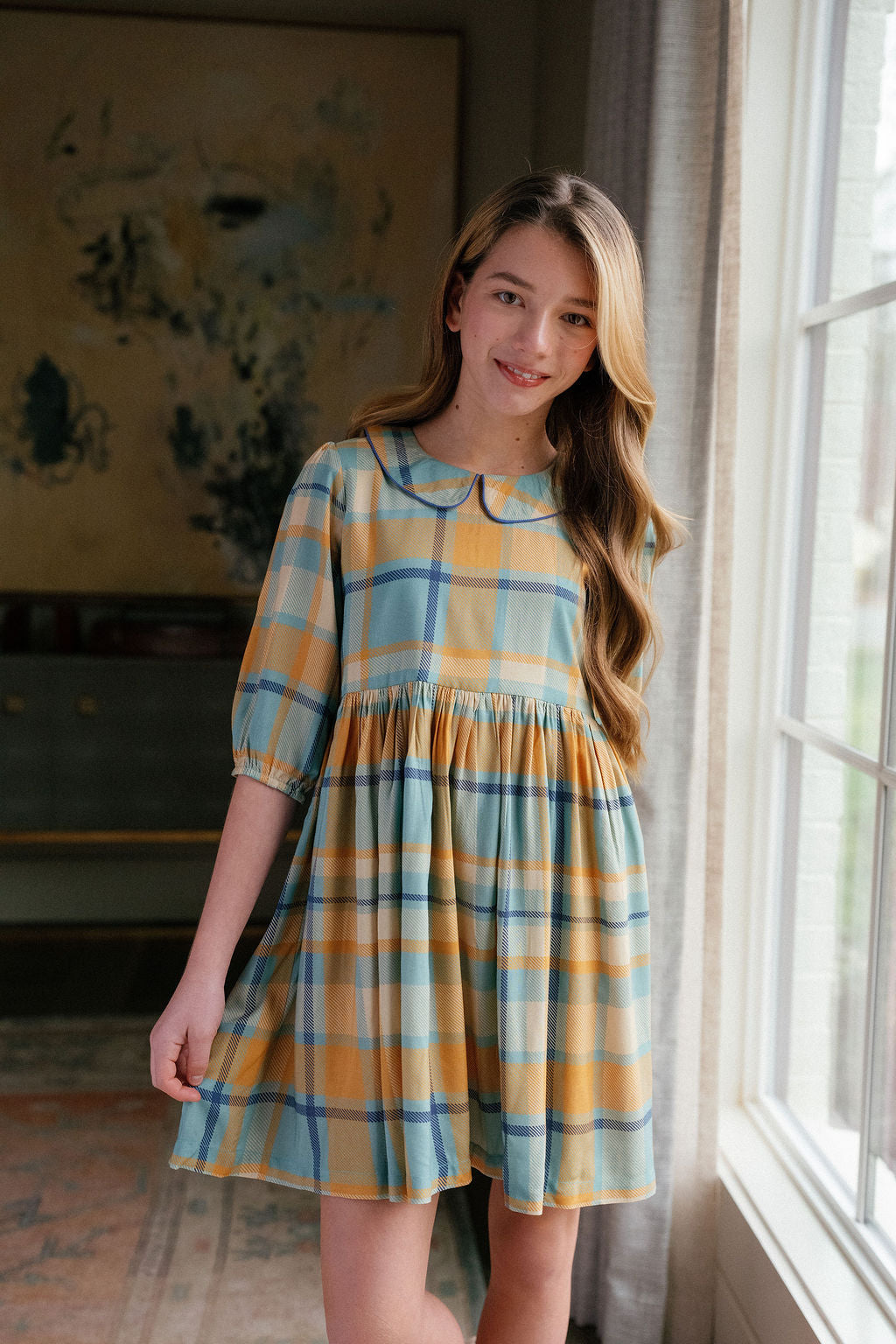 Annabel Plaid Dress-Briton Court