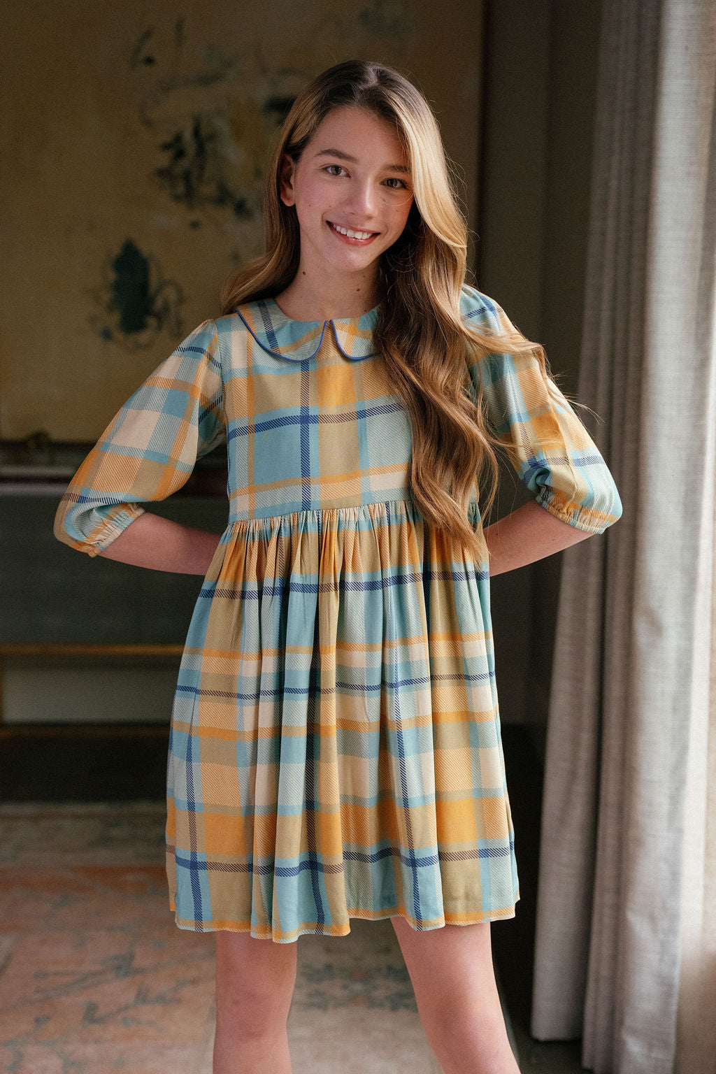 Annabel Plaid Dress-Briton Court