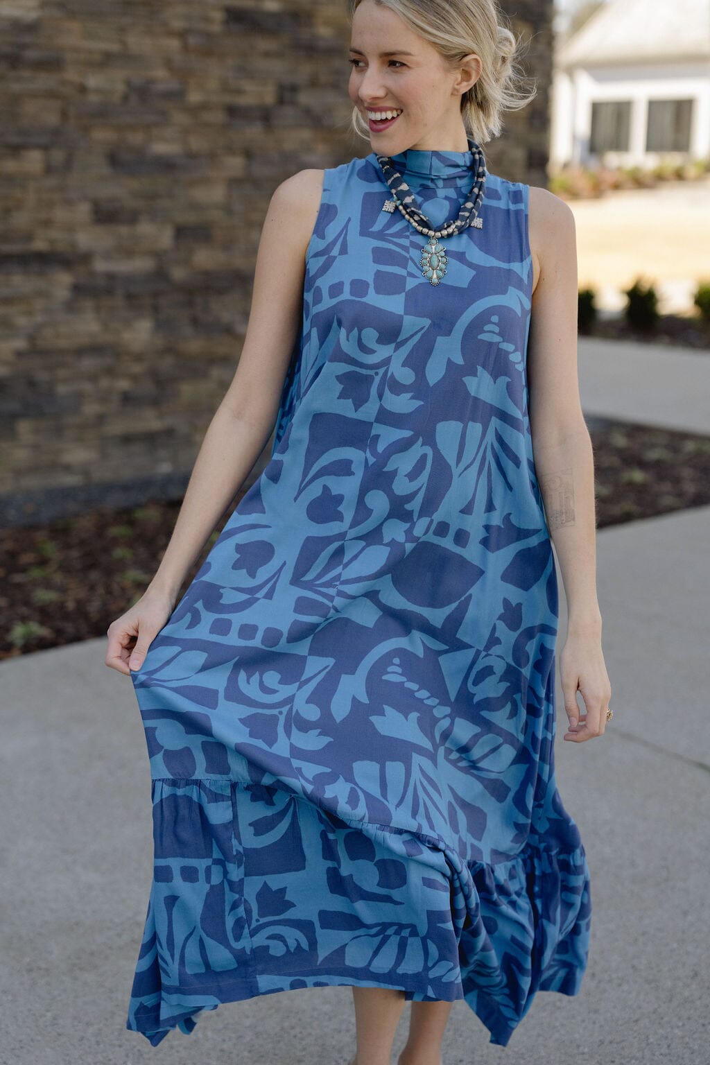Charlie Maxi Dress | BLUEPATTERNNAME-Briton Court