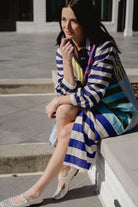 Sienna Linen Stripe Midi Dress | PRE-ORDER-Briton Court