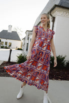 Tiger Game Day Maxi Dress | Orange & Purple-Briton Court